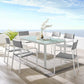 Modway Raleigh 7 Piece Outdoor Patio Aluminum Dining Set FredCo