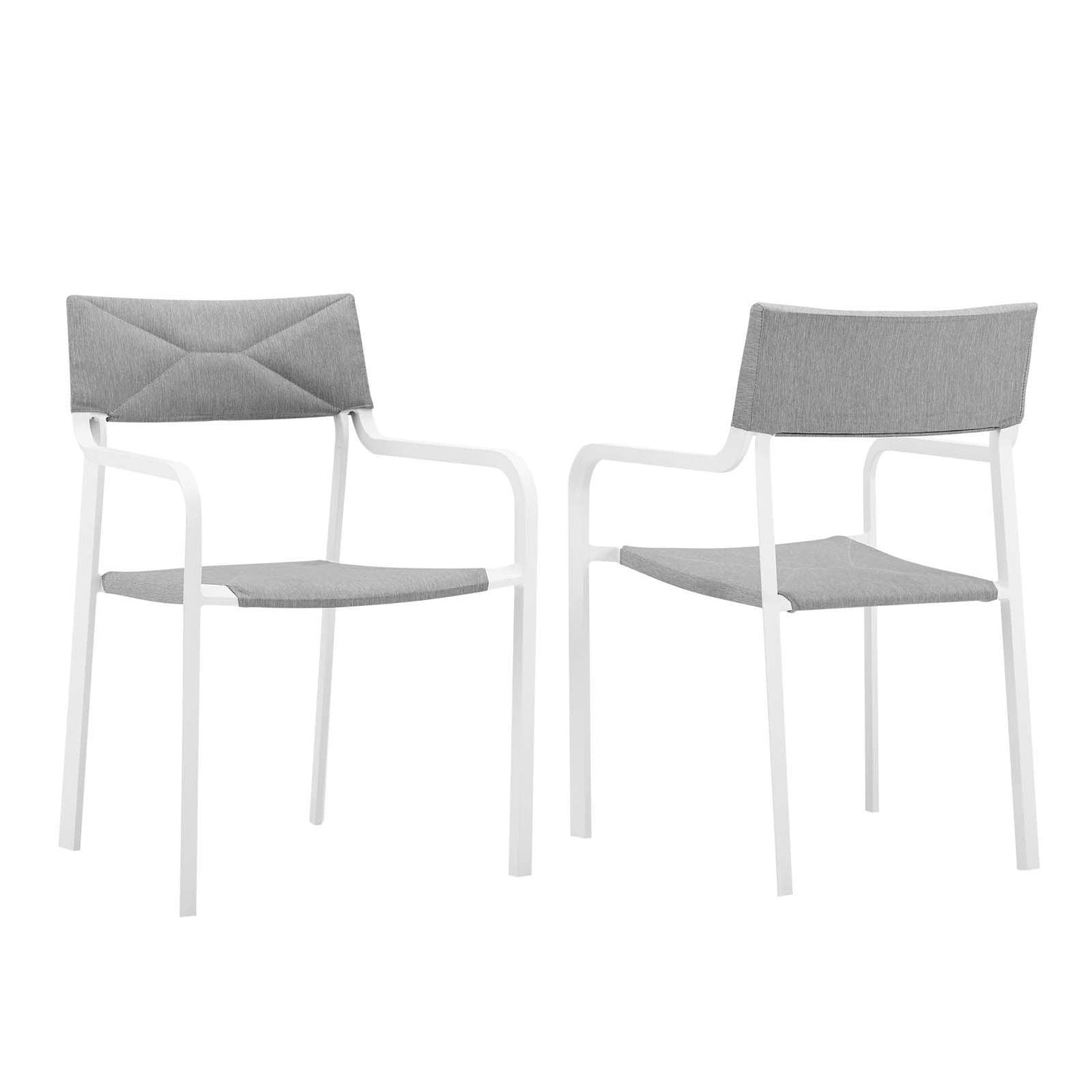 Modway Raleigh Outdoor Patio Aluminum Armchair Set of 2 FredCo