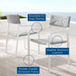 Modway Raleigh Outdoor Patio Aluminum Armchair Set of 2 FredCo