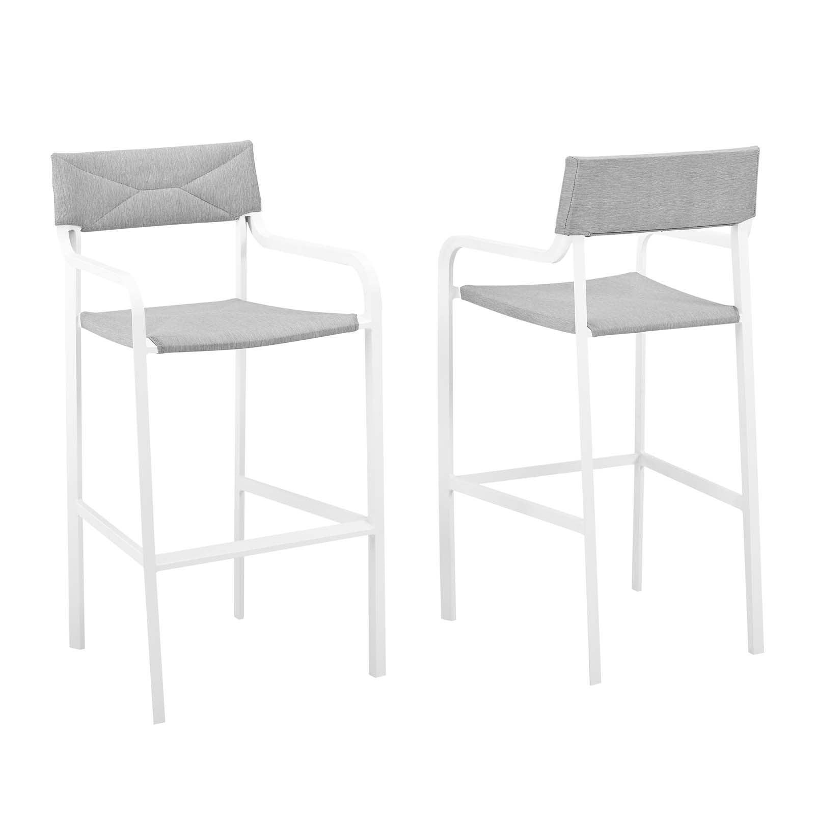 Modway Raleigh Outdoor Patio Aluminum Bar Stool Set of 2 FredCo