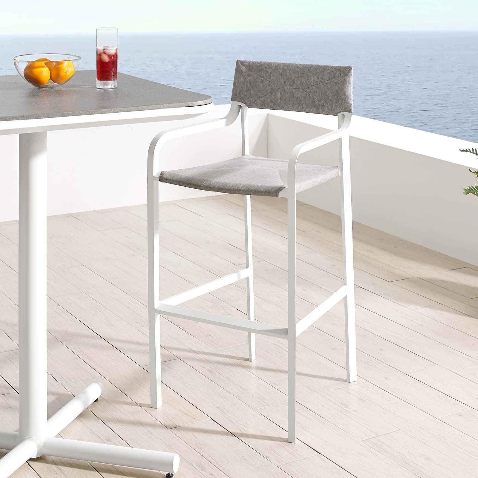 Modway Raleigh Stackable Outdoor Patio Aluminum Bar Stool FredCo