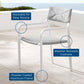 Modway Raleigh Stackable Outdoor Patio Aluminum Dining Armchair FredCo