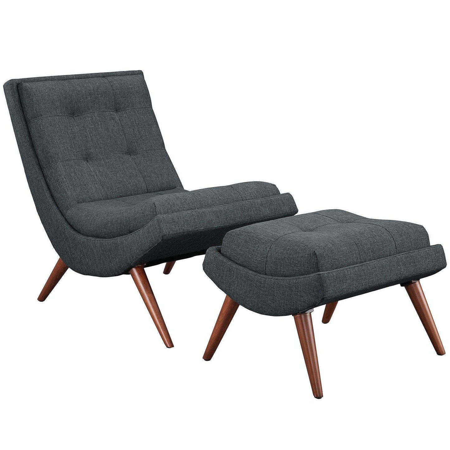 Modway Ramp Upholstered Fabric Lounge Chair Set FredCo