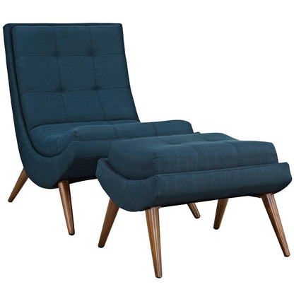 Modway Ramp Upholstered Fabric Lounge Chair Set FredCo