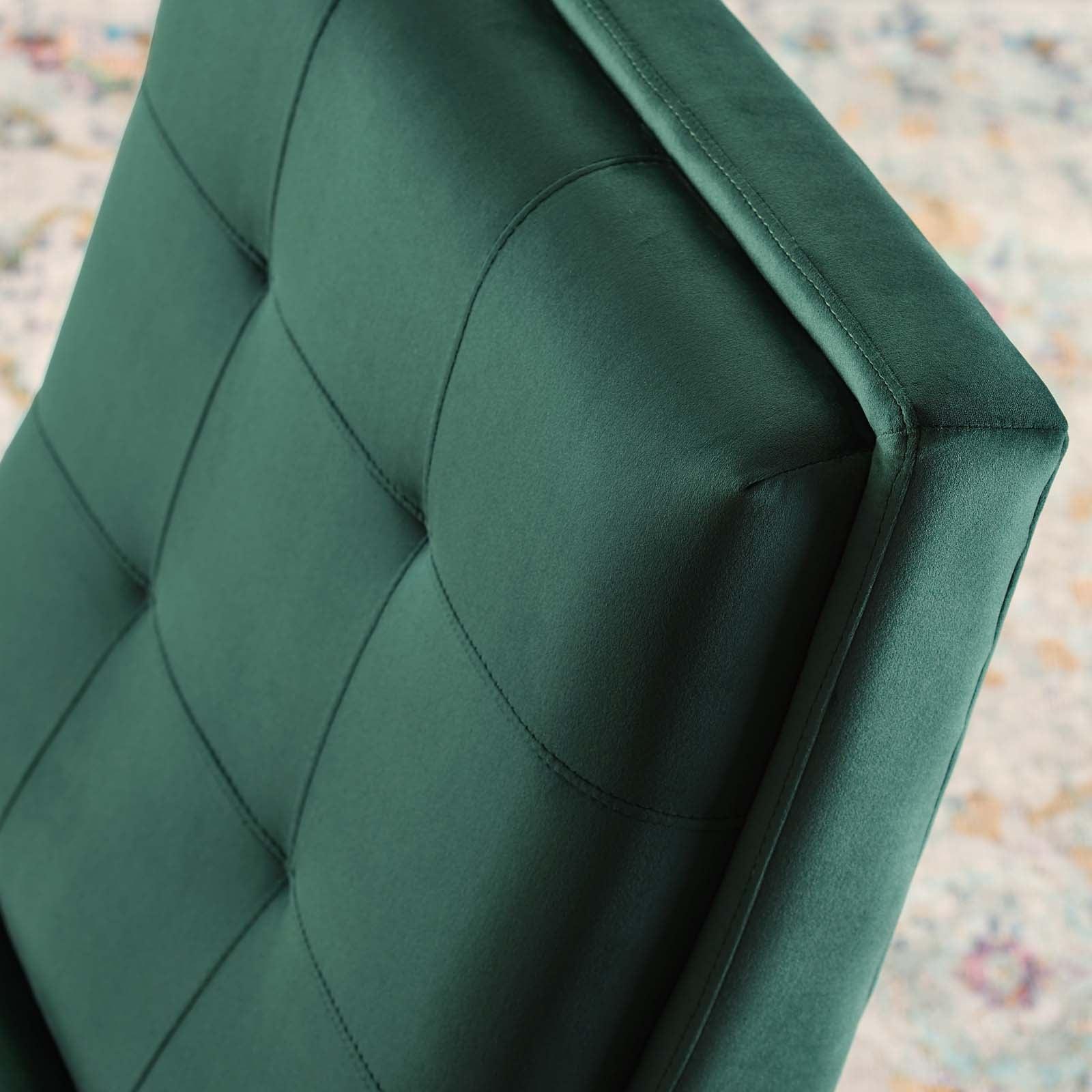 Modway Ramp Upholstered Performance Velvet Lounge Chair and Ottoman Set FredCo