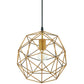 Modway Rarity Geometric Decagon-Shaped Brass Pendant Light FredCo
