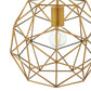 Modway Rarity Geometric Decagon-Shaped Brass Pendant Light FredCo