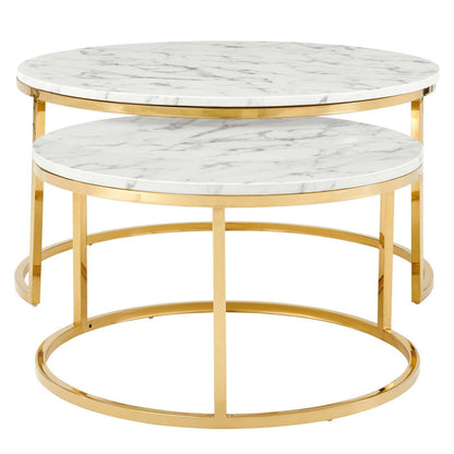 Modway Ravenna Artificial Marble Nesting Coffee Table FredCo