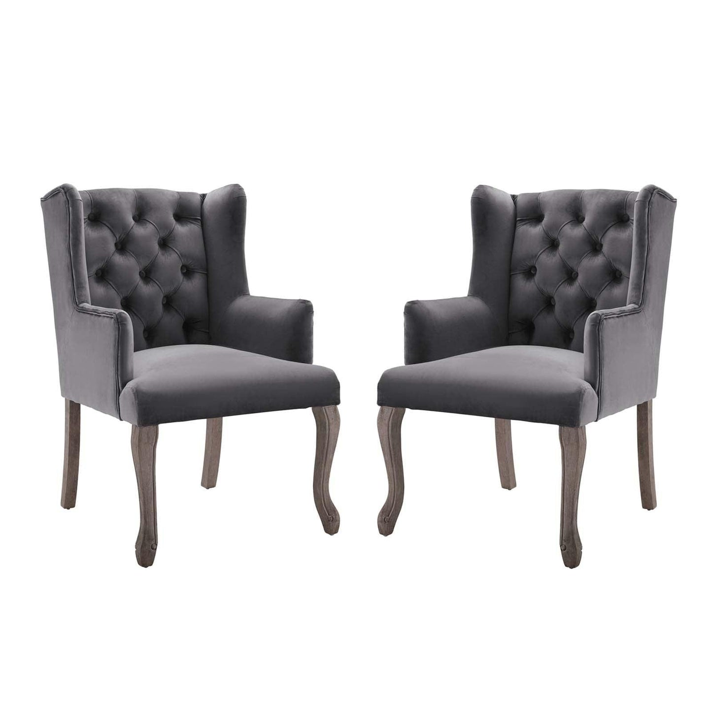Modway Realm Armchair Performance Velvet Set of 2 FredCo