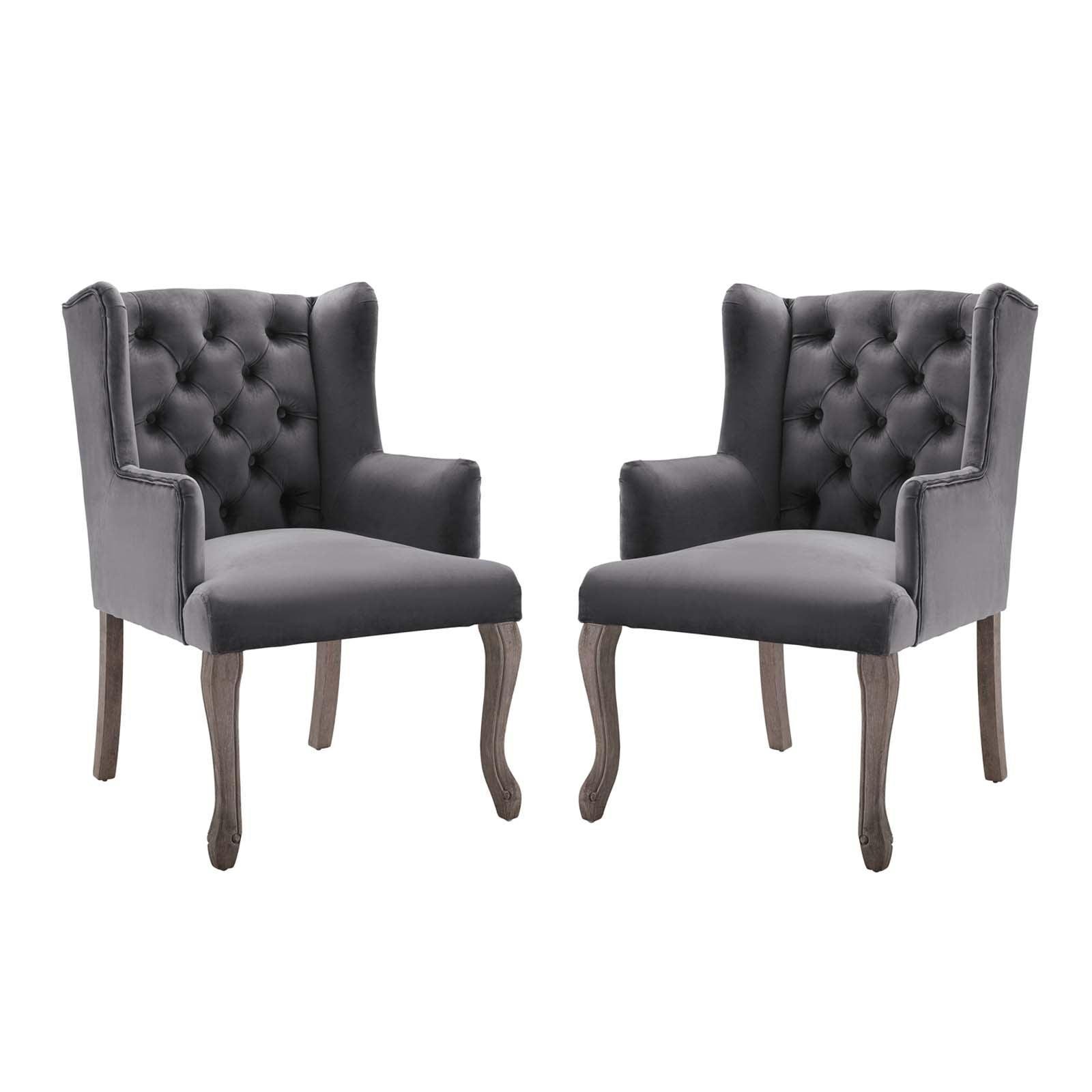 Modway Realm Armchair Performance Velvet Set of 2 FredCo