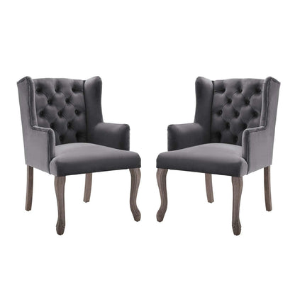 Modway Realm Armchair Performance Velvet Set of 2 FredCo