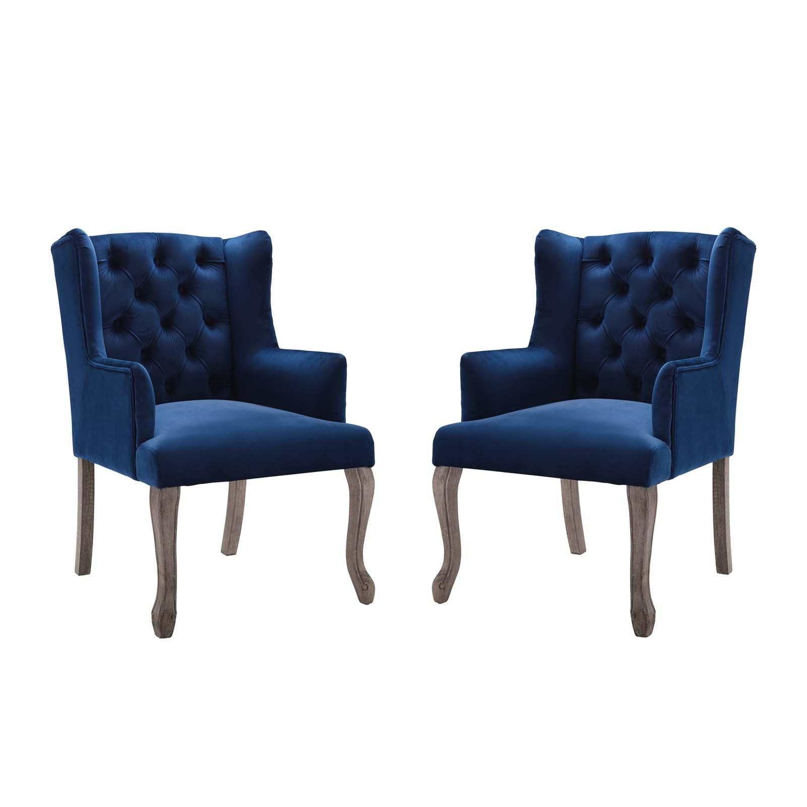 Modway Realm Armchair Performance Velvet Set of 2 FredCo