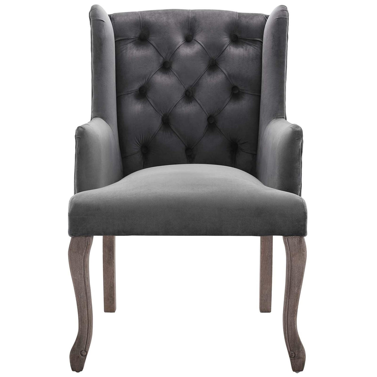Modway Realm French Vintage Dining Performance Velvet Armchair FredCo