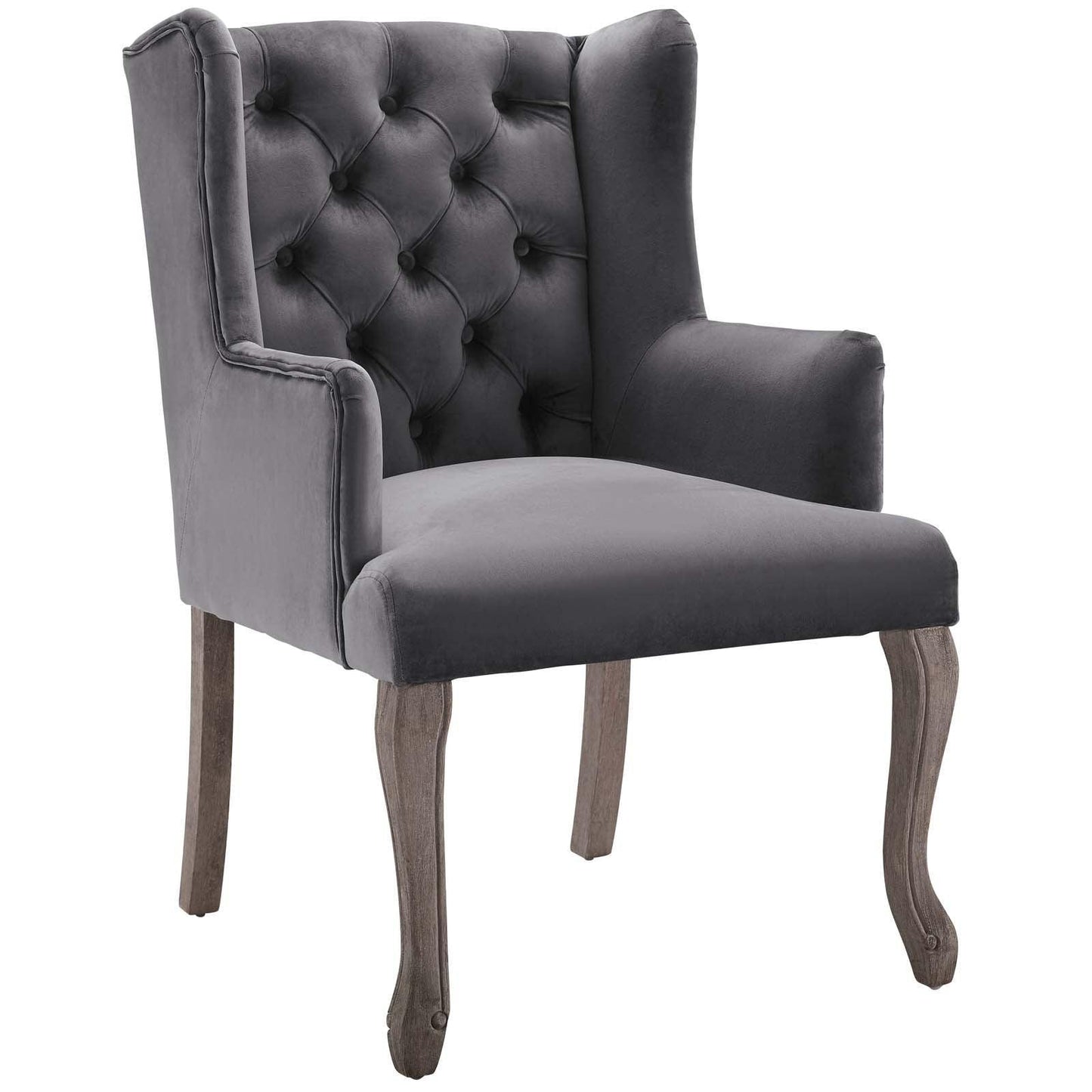Modway Realm French Vintage Dining Performance Velvet Armchair FredCo