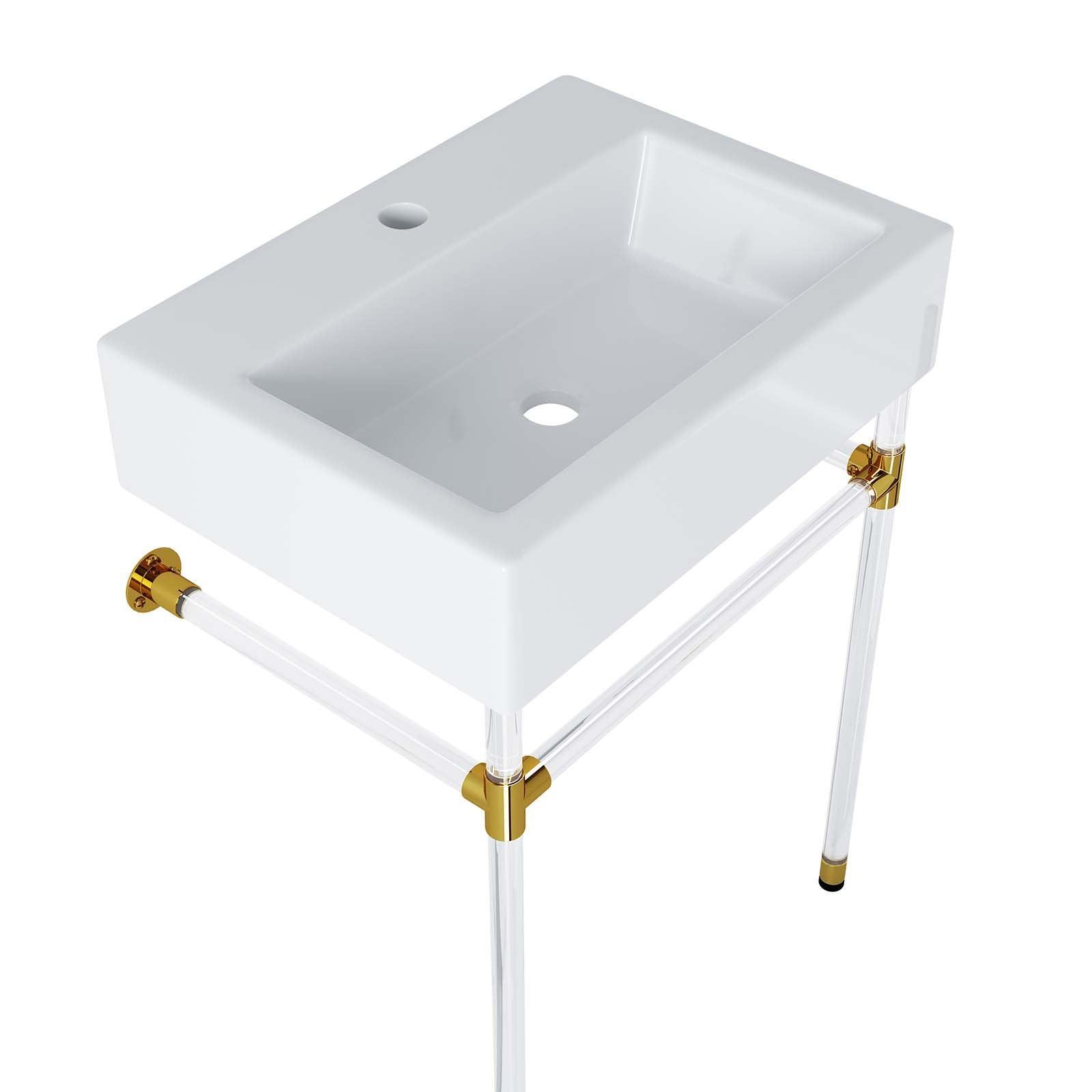 Modway Redeem 24" Acrylic Wall-Mount Bathroom Vanity FredCo