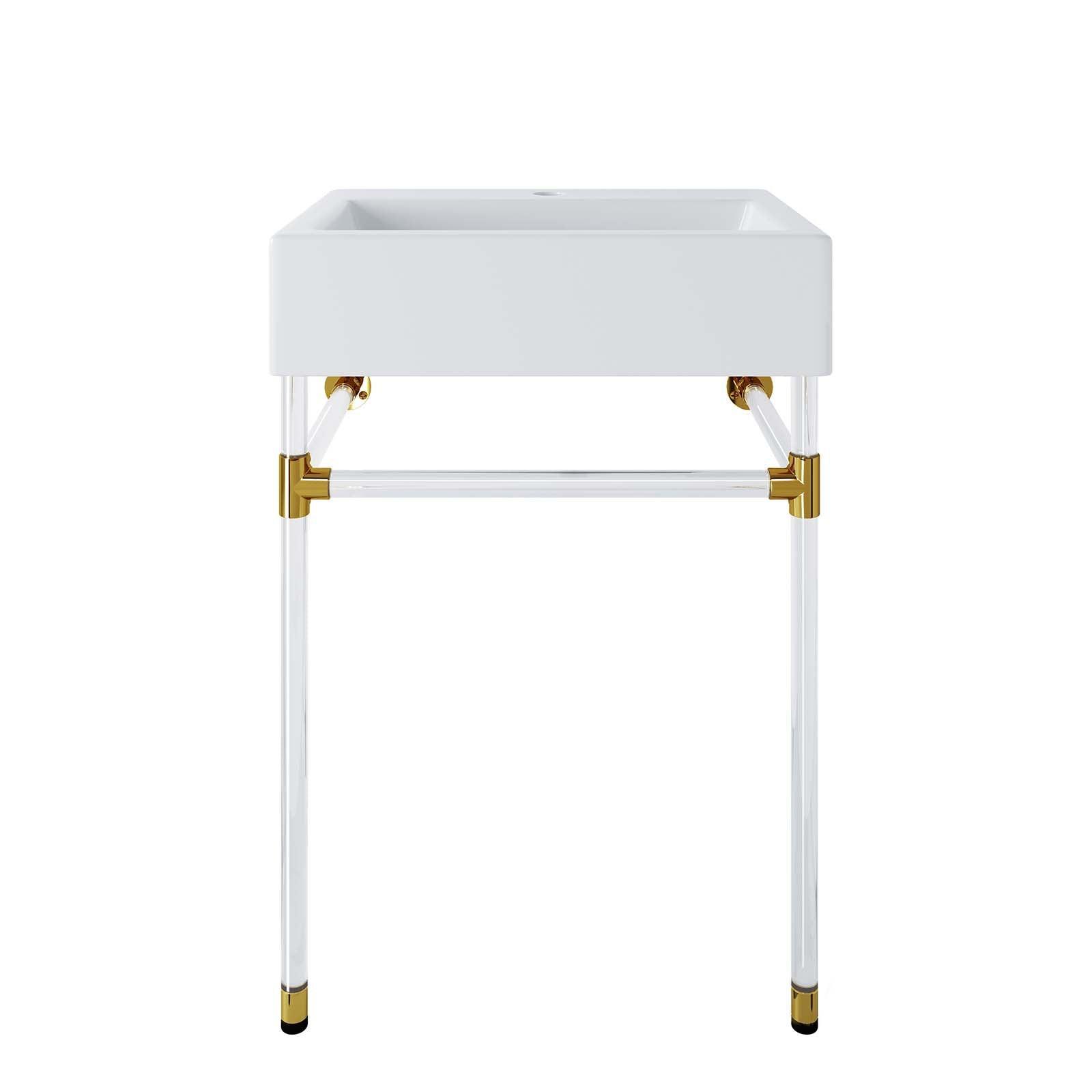 Modway Redeem 24" Acrylic Wall-Mount Bathroom Vanity FredCo