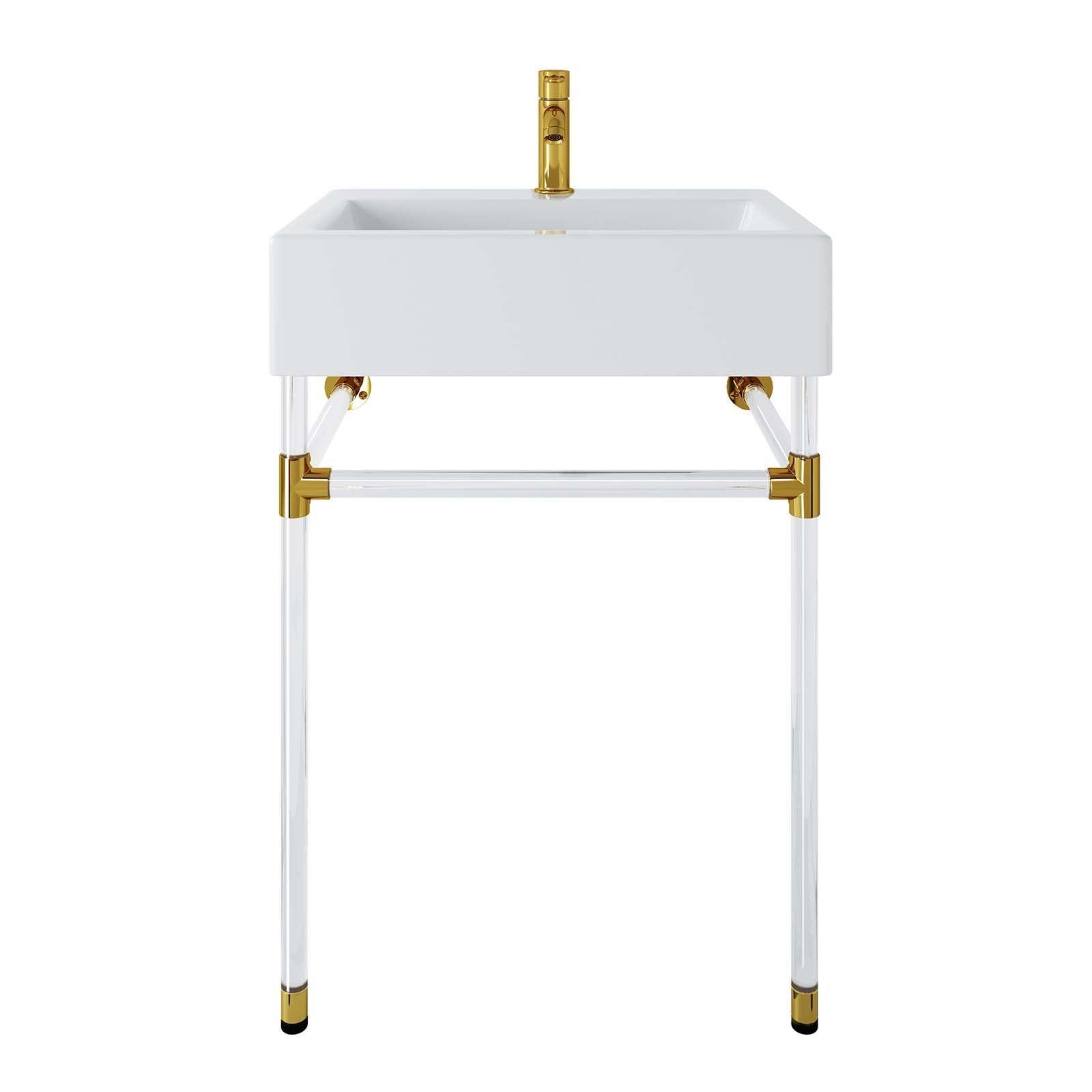 Modway Redeem 24" Acrylic Wall-Mount Bathroom Vanity FredCo