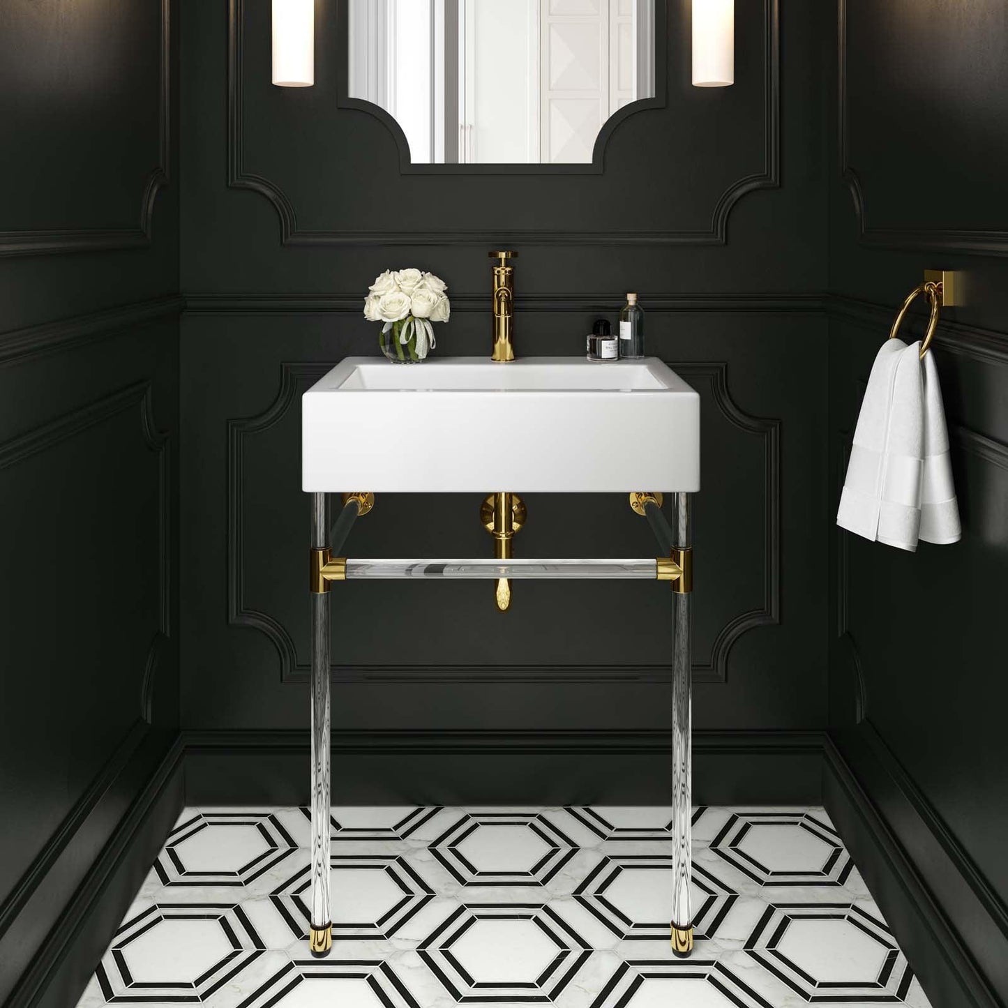 Modway Redeem 24" Acrylic Wall-Mount Bathroom Vanity FredCo