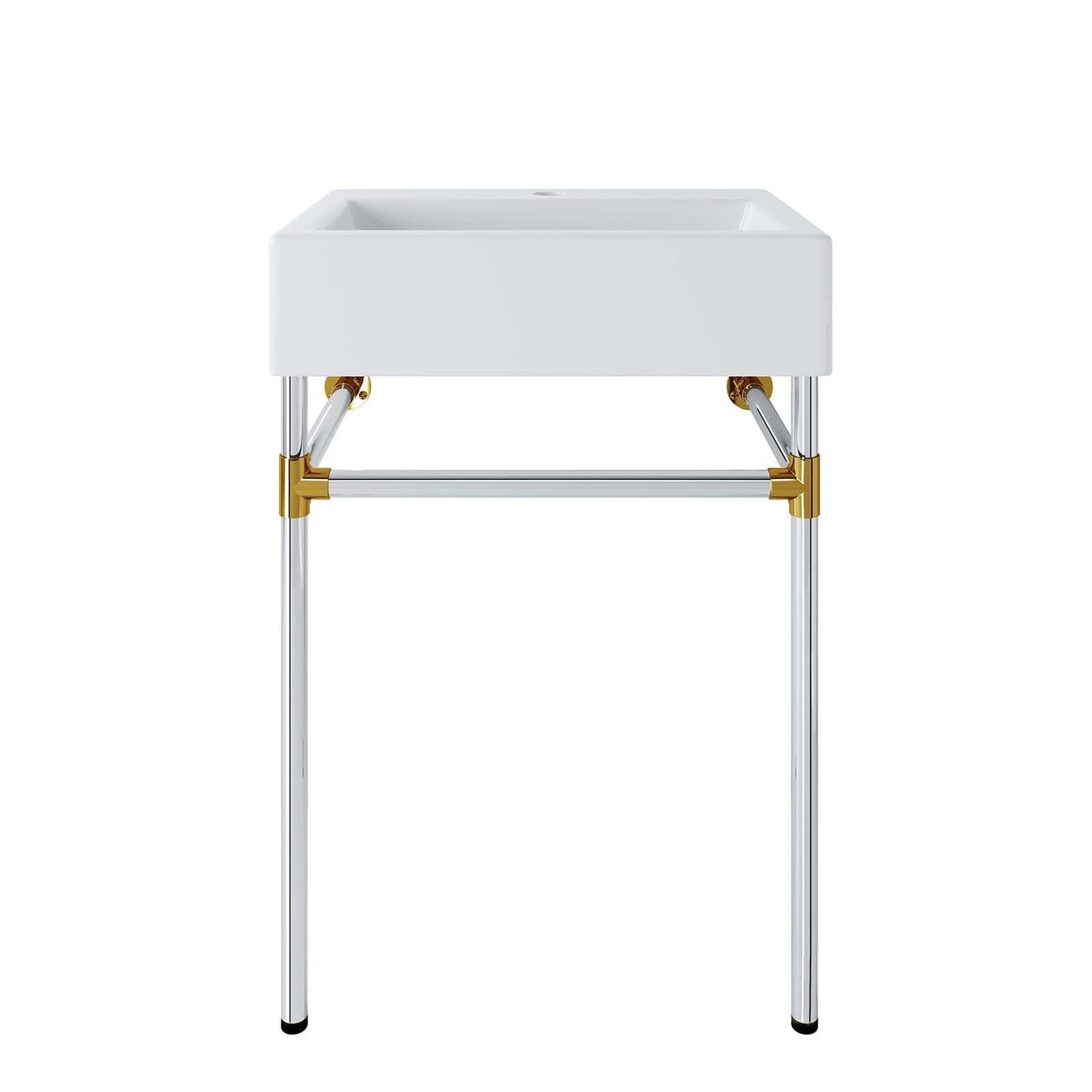 Modway Redeem 24" Silver Stainless Steel Wall-Mount Bathroom Vanity FredCo