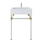 Modway Redeem 24" Silver Stainless Steel Wall-Mount Bathroom Vanity FredCo