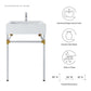 Modway Redeem 24" Silver Stainless Steel Wall-Mount Bathroom Vanity FredCo