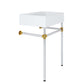 Modway Redeem 24" Silver Stainless Steel Wall-Mount Bathroom Vanity FredCo