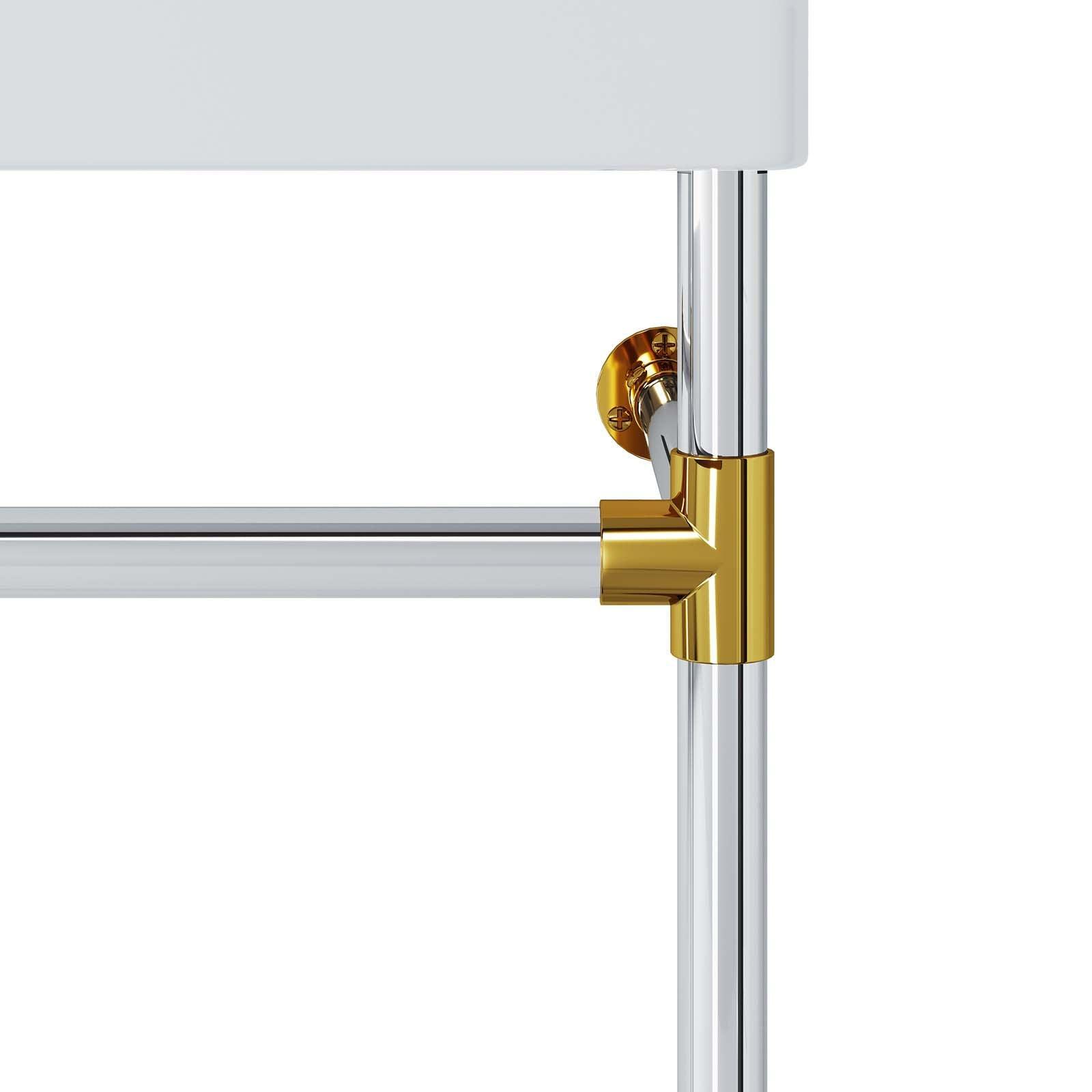 Modway Redeem 24" Silver Stainless Steel Wall-Mount Bathroom Vanity FredCo