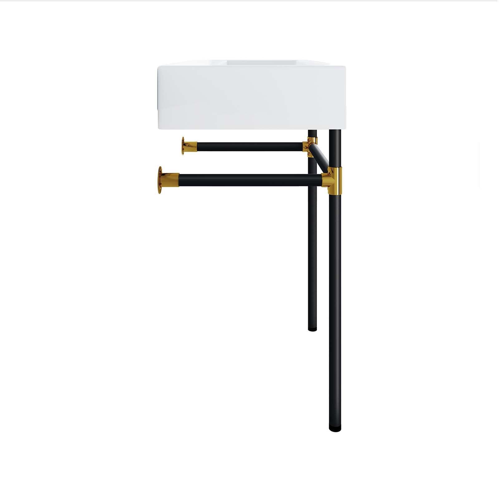 Modway Redeem 24" Wall-Mount Black Stainless Steel Bathroom Vanity FredCo