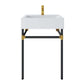 Modway Redeem 24" Wall-Mount Black Stainless Steel Bathroom Vanity FredCo