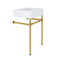 Modway Redeem 24" Wall-Mount Gold Stainless Steel Bathroom Vanity FredCo