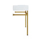 Modway Redeem 24" Wall-Mount Gold Stainless Steel Bathroom Vanity FredCo