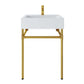 Modway Redeem 24" Wall-Mount Gold Stainless Steel Bathroom Vanity FredCo
