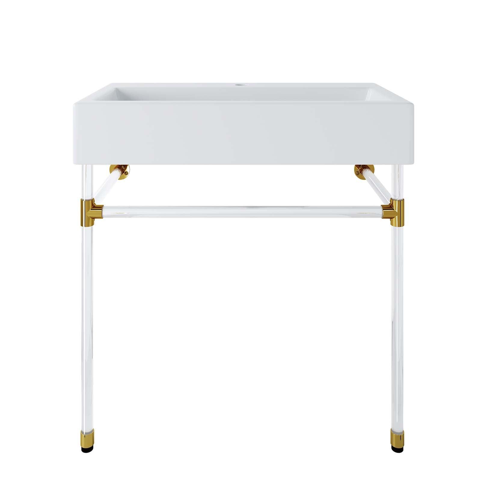 Modway Redeem 32" Acrylic Wall-Mount Bathroom Vanity FredCo