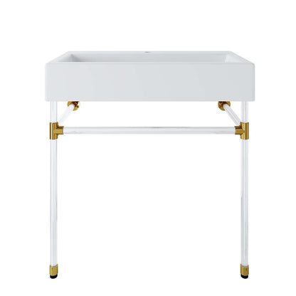 Modway Redeem 32" Acrylic Wall-Mount Bathroom Vanity FredCo