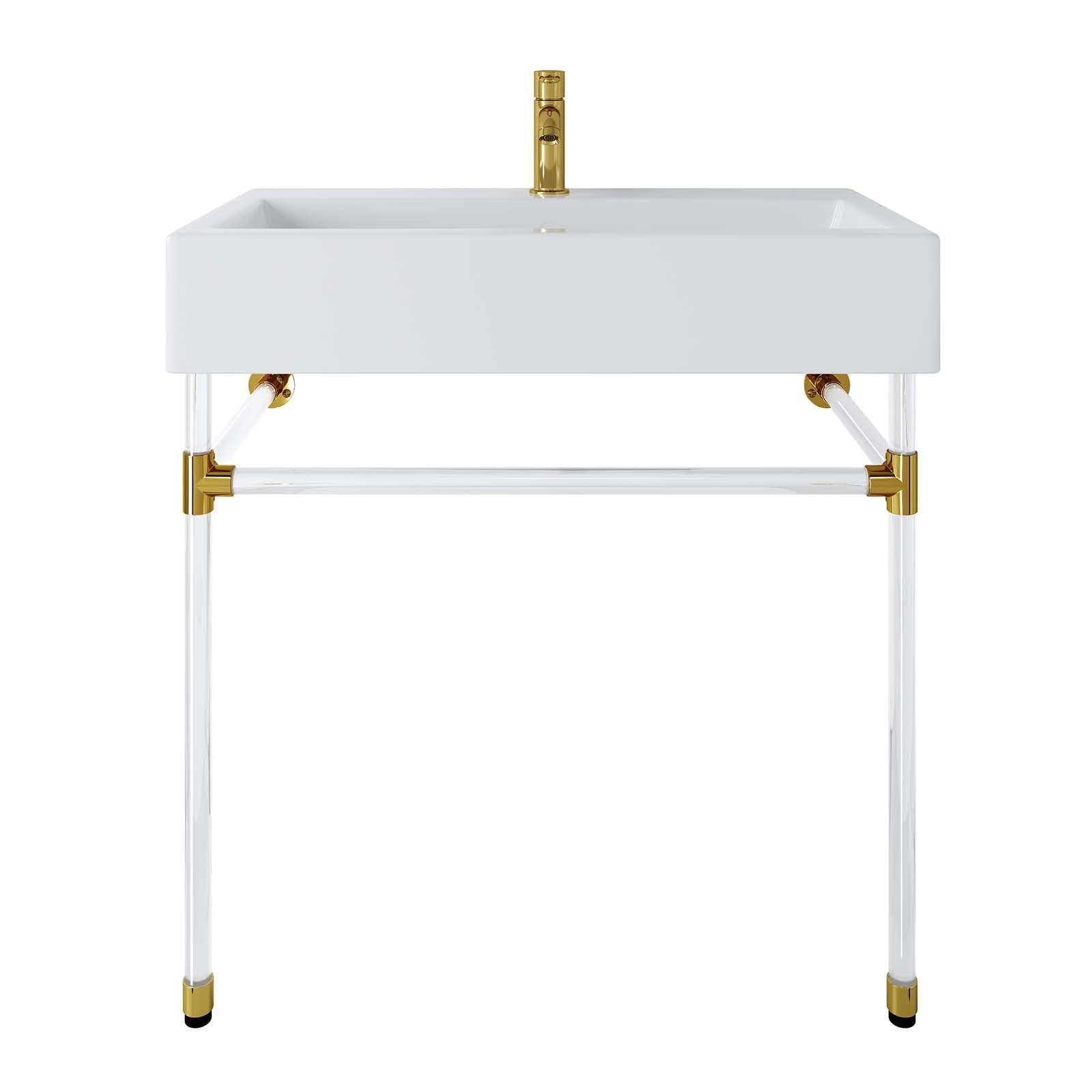 Modway Redeem 32" Acrylic Wall-Mount Bathroom Vanity FredCo