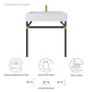 Modway Redeem 32" Black Stainless Steel Wall-Mount Bathroom Vanity FredCo