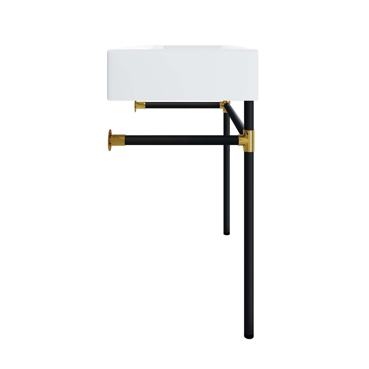 Modway Redeem 32" Black Stainless Steel Wall-Mount Bathroom Vanity FredCo