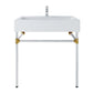 Modway Redeem 32" Silver Stainless Steel Wall-Mount Bathroom Vanity FredCo