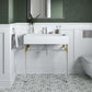 Modway Redeem 32" Silver Stainless Steel Wall-Mount Bathroom Vanity FredCo