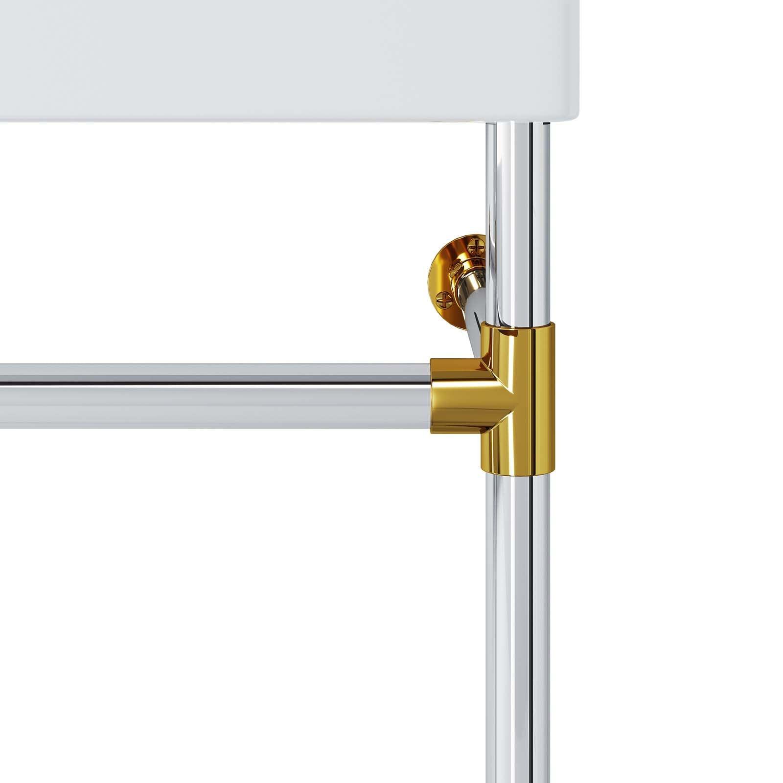 Modway Redeem 32" Silver Stainless Steel Wall-Mount Bathroom Vanity FredCo