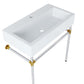 Modway Redeem 32" Silver Stainless Steel Wall-Mount Bathroom Vanity FredCo