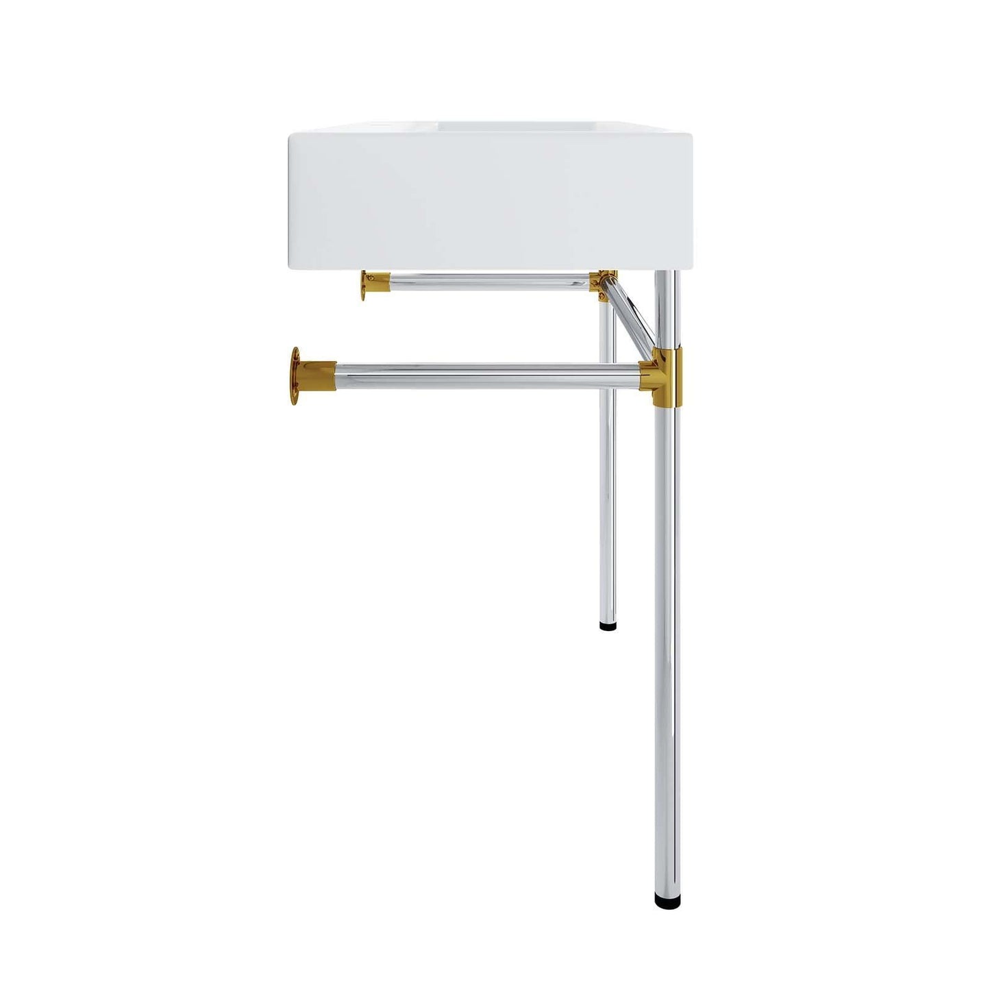 Modway Redeem 32" Silver Stainless Steel Wall-Mount Bathroom Vanity FredCo