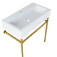 Modway Redeem 32" Wall-Mount Gold Stainless Steel Bathroom Vanity FredCo