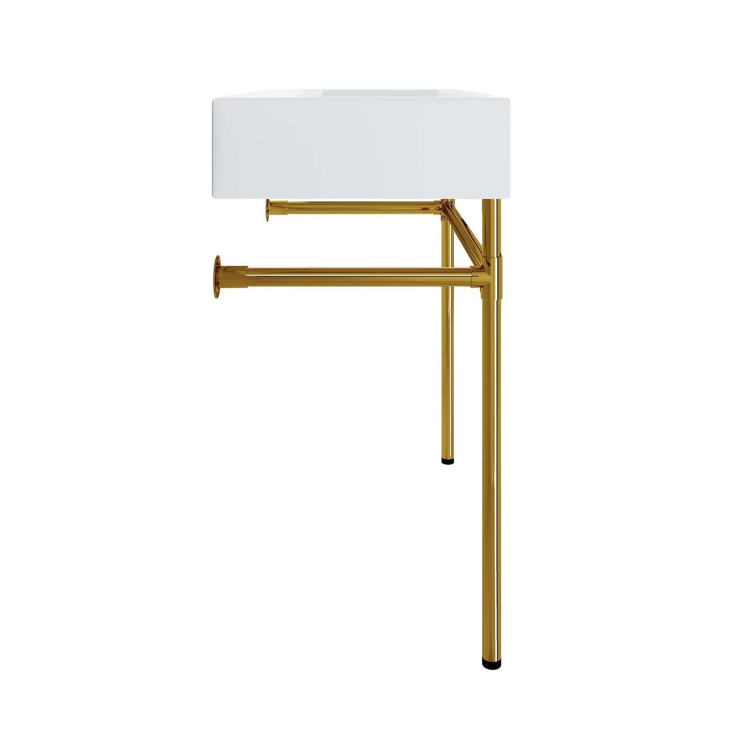 Modway Redeem 32" Wall-Mount Gold Stainless Steel Bathroom Vanity FredCo
