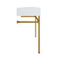 Modway Redeem 32" Wall-Mount Gold Stainless Steel Bathroom Vanity FredCo