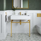 Modway Redeem 32" Wall-Mount Gold Stainless Steel Bathroom Vanity FredCo