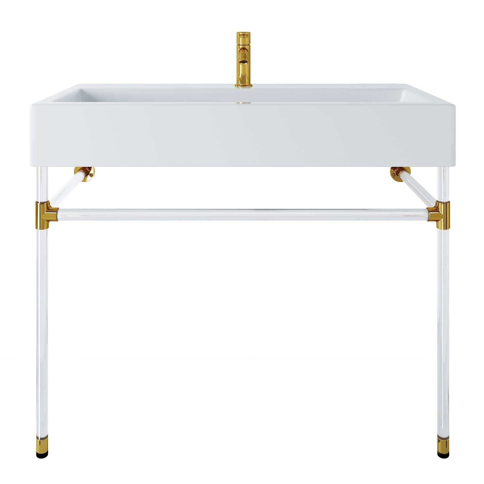 Modway Redeem 40" Acrylic Wall-Mount Bathroom Vanity FredCo