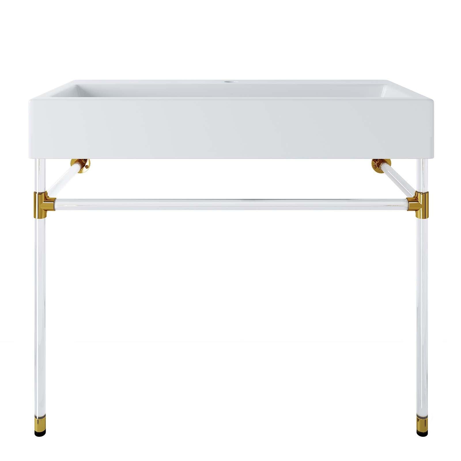 Modway Redeem 40" Acrylic Wall-Mount Bathroom Vanity FredCo