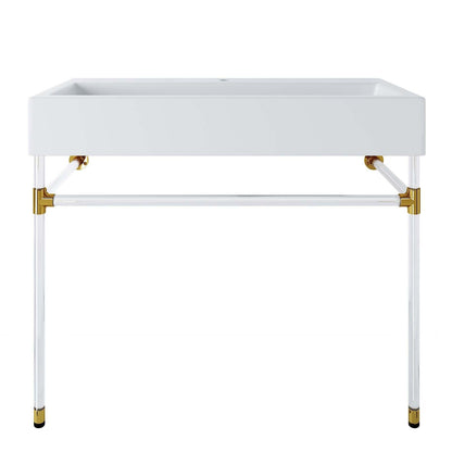 Modway Redeem 40" Acrylic Wall-Mount Bathroom Vanity FredCo