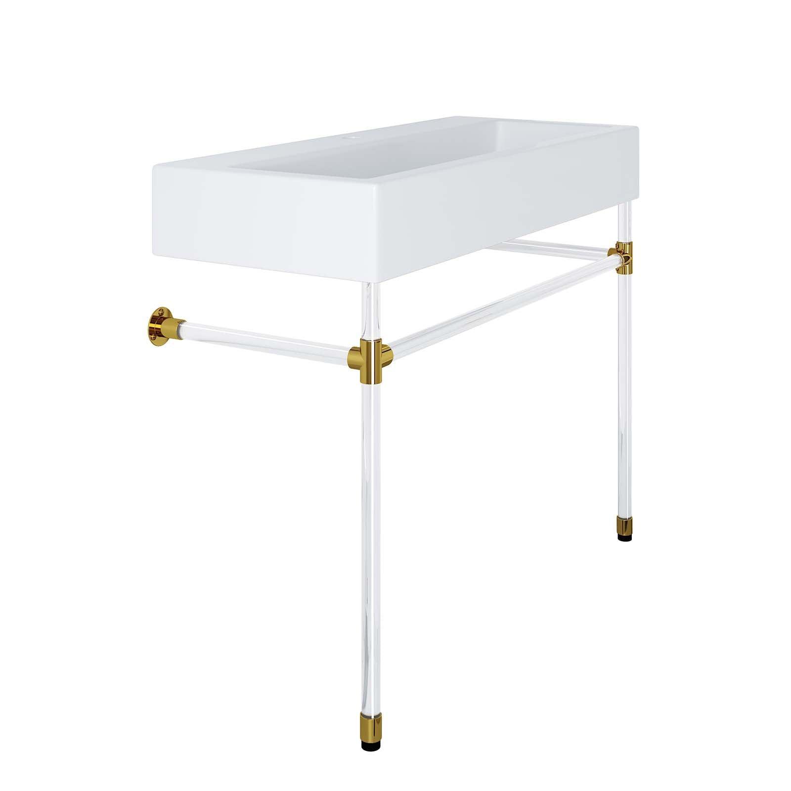 Modway Redeem 40" Acrylic Wall-Mount Bathroom Vanity FredCo